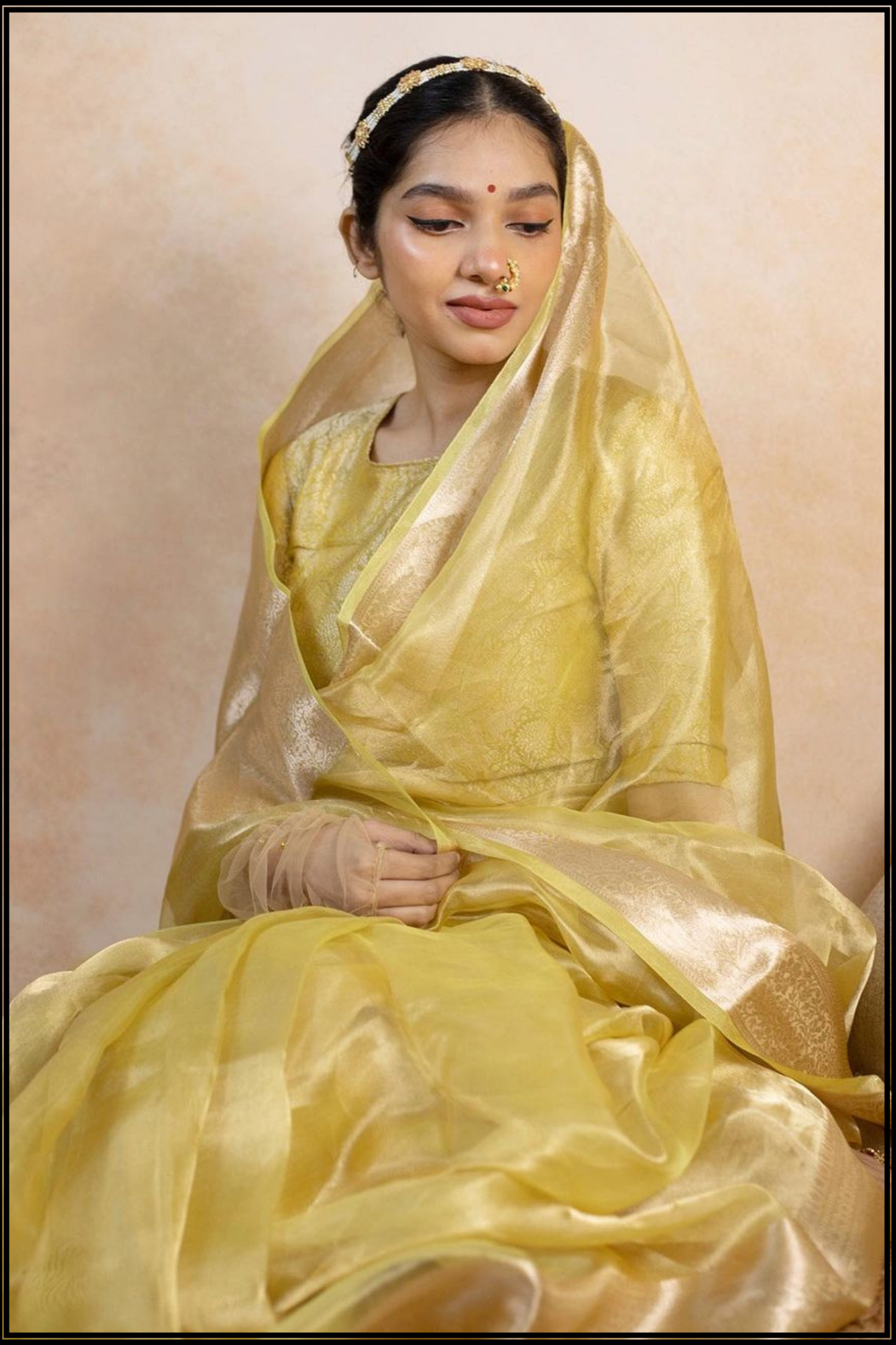 Yellow Tissue Banarasi Saree