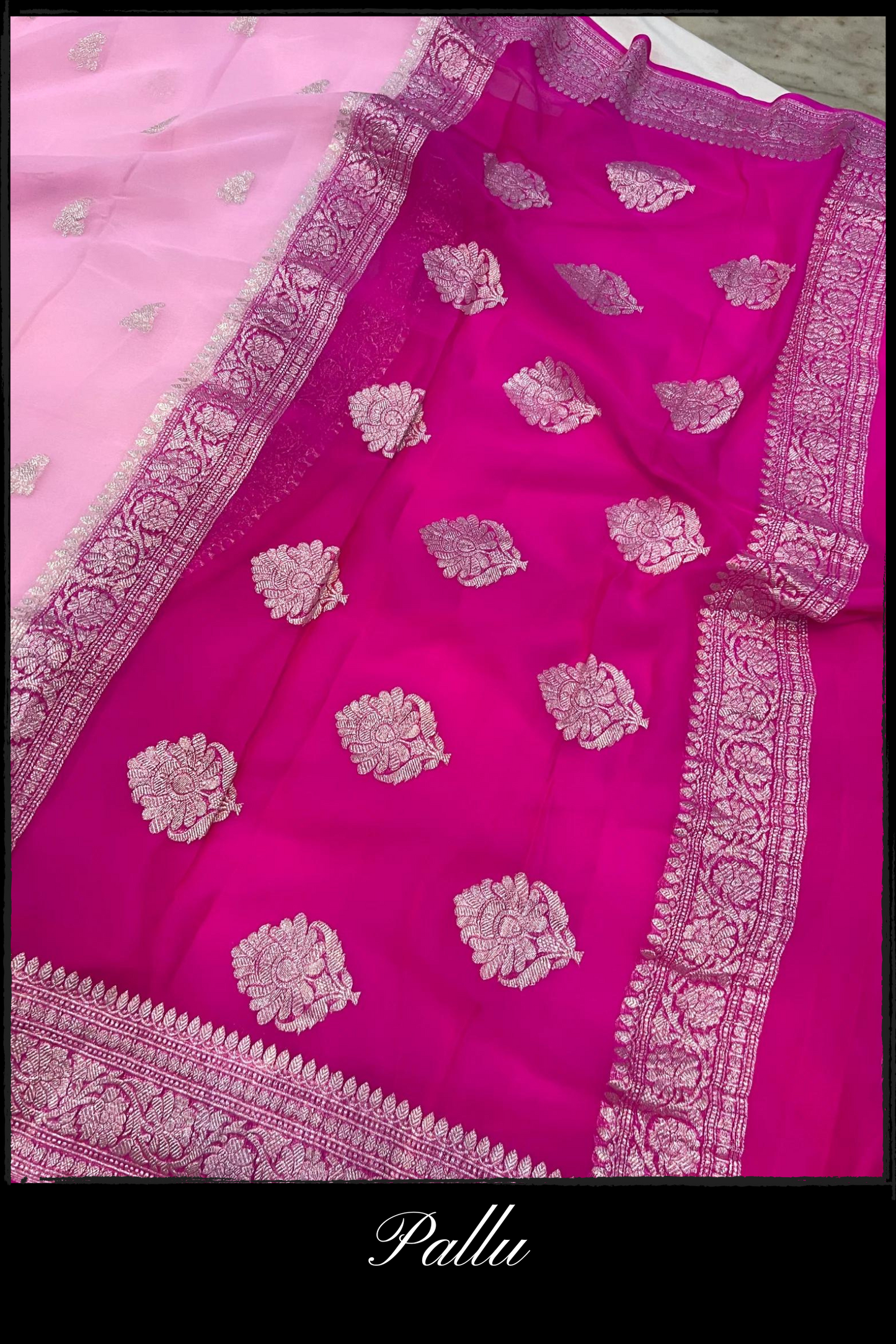 Chiffon Khaddi Banarasi Handloom Saree