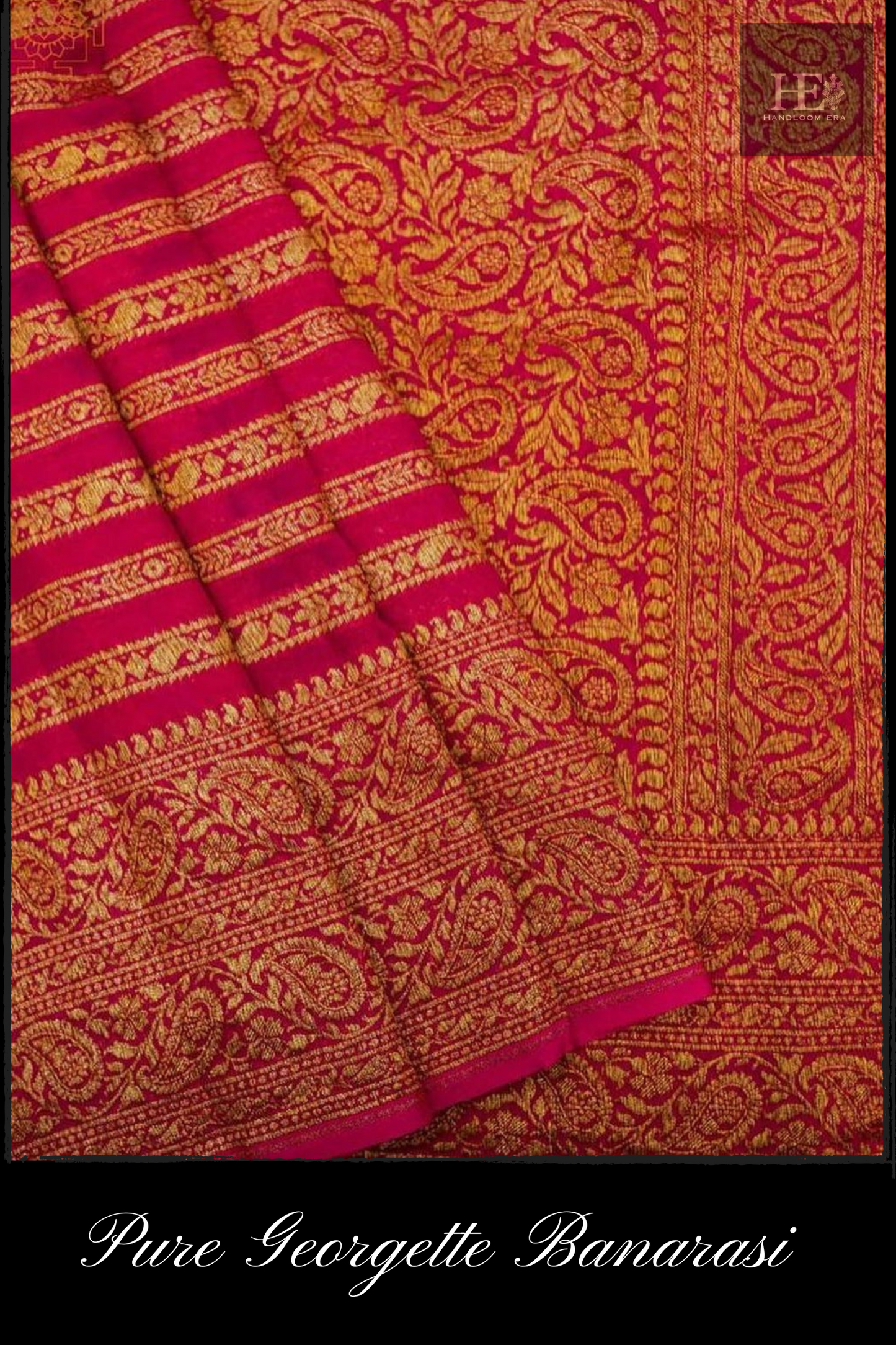 Red Georgette Khaddi Handloom Banarasi Saree