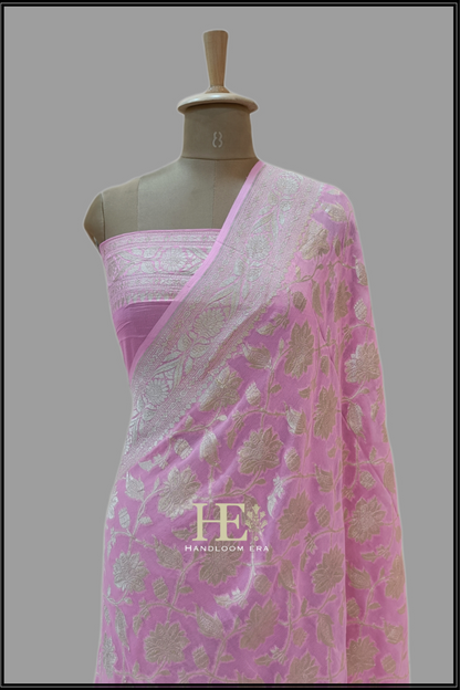 Georgette Khaddi Handloom Banarasi Saree