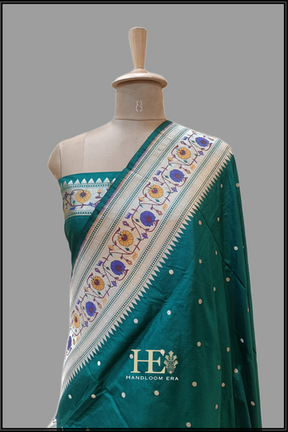 Paithani Katan Silk Handloom Banarasi Saree