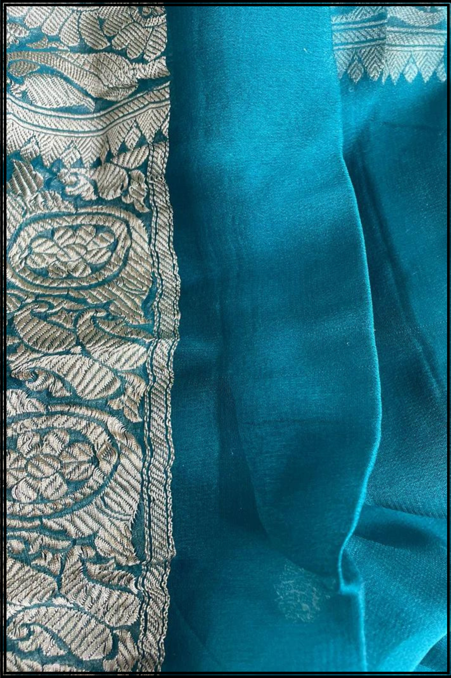 Blue Pure Chiffon Khaddi Banarasi Saree