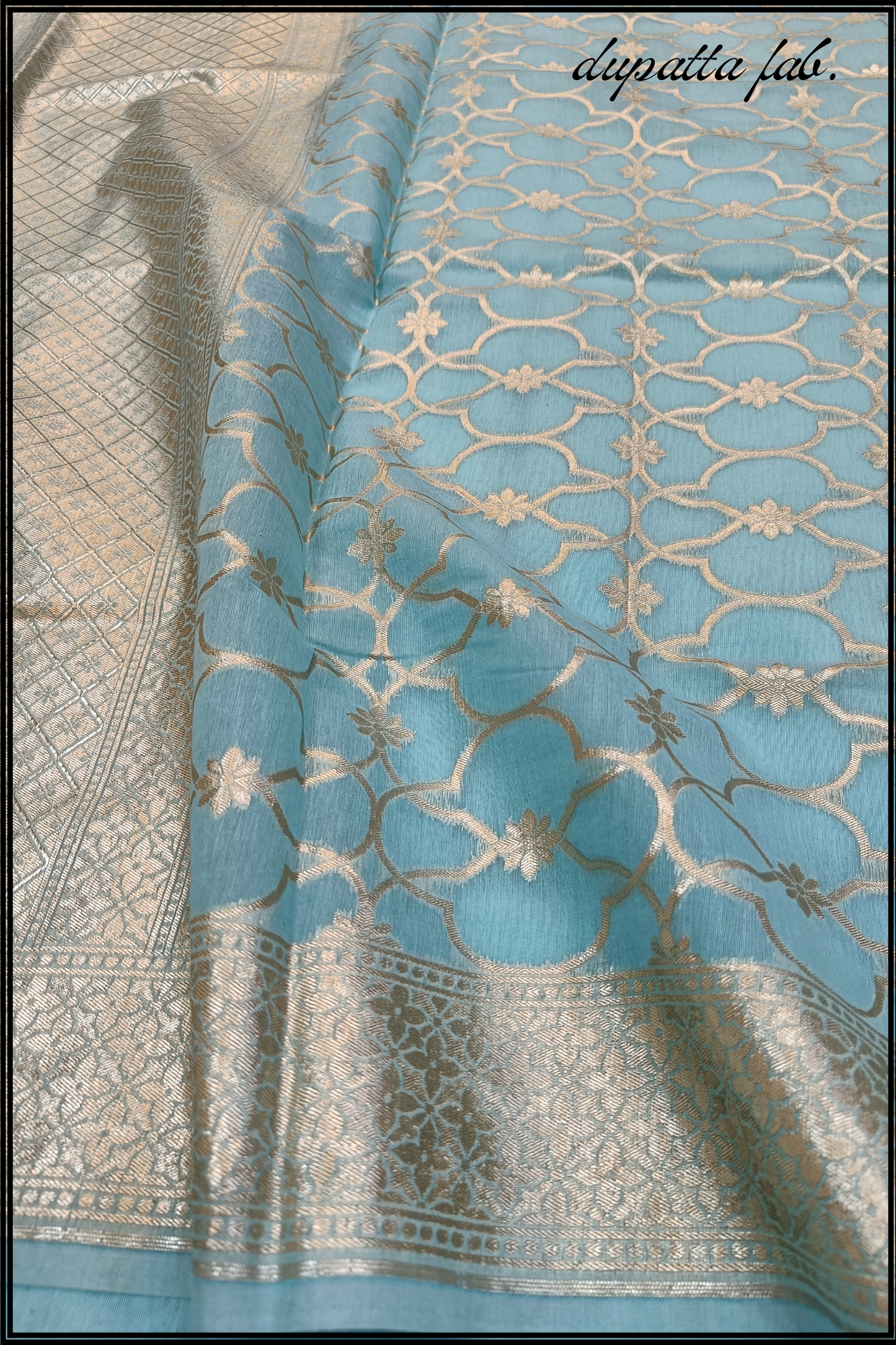 Pestol SkyBlue Cotton Unstiched Banarasi Suit