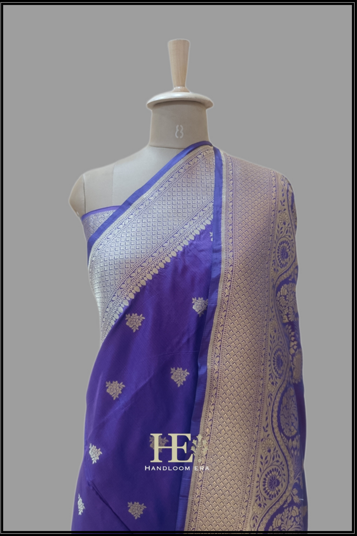 Pure Katan Silk Banarasi Laharia Border