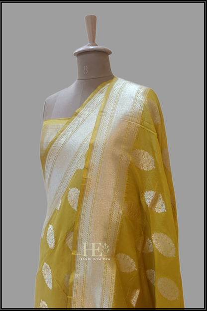 Pure Katan Silk Banarasi Border Boota