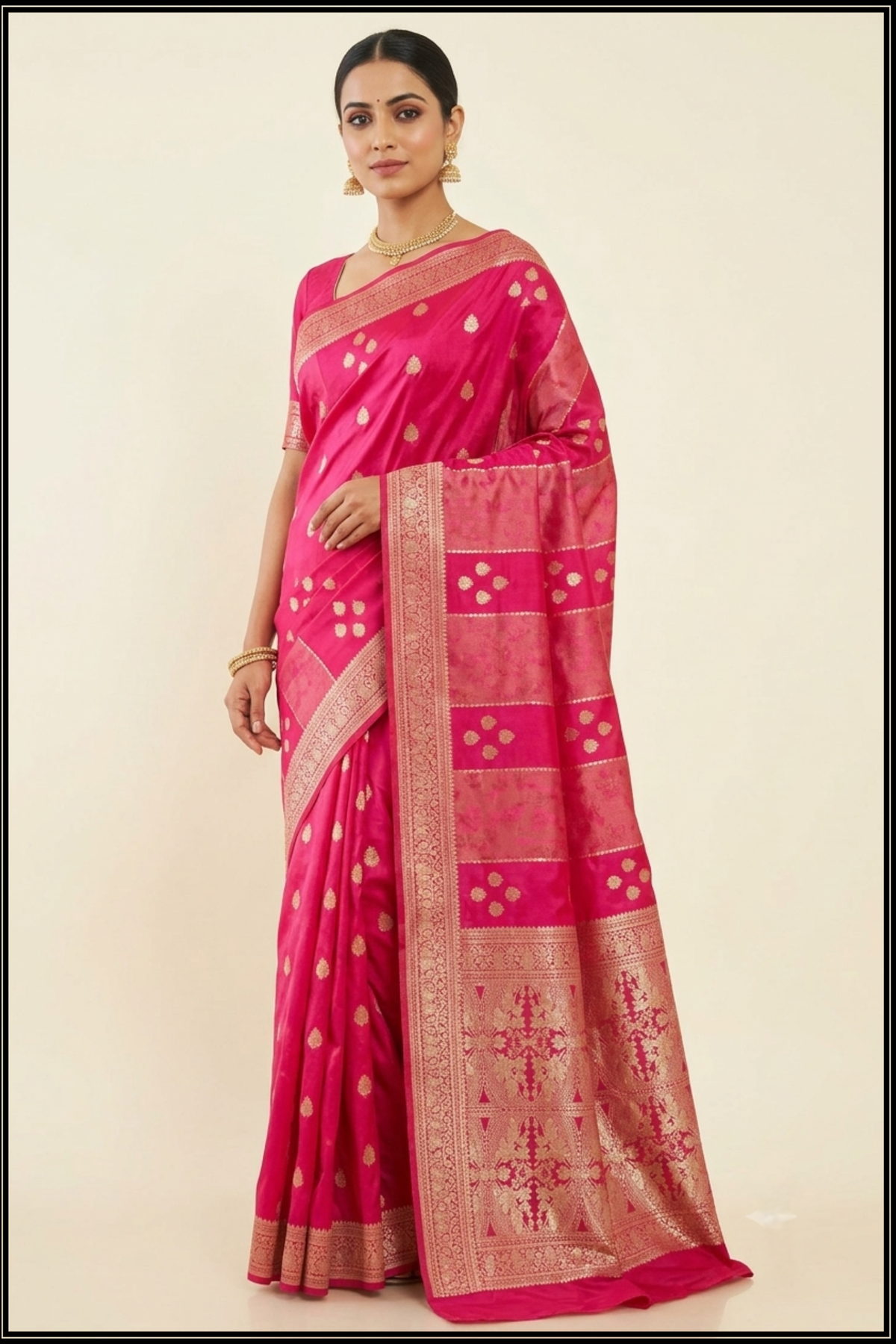 Rose Pink Fancy Banarasi Saree