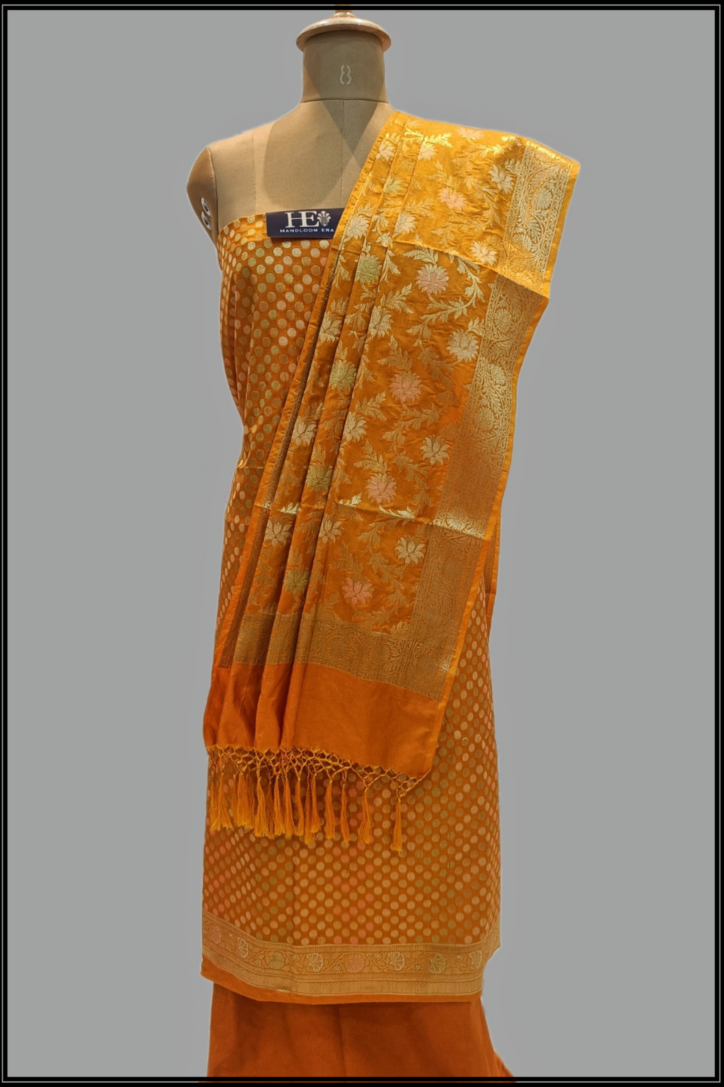 Haldi Katan silk Banarasi suite