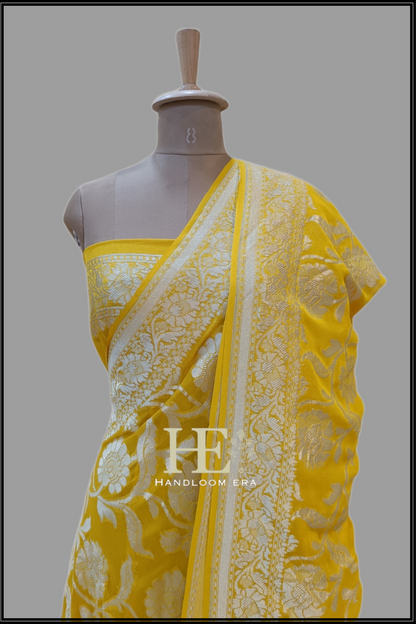 Georgette Khaddi Handloom Banarasi Saree