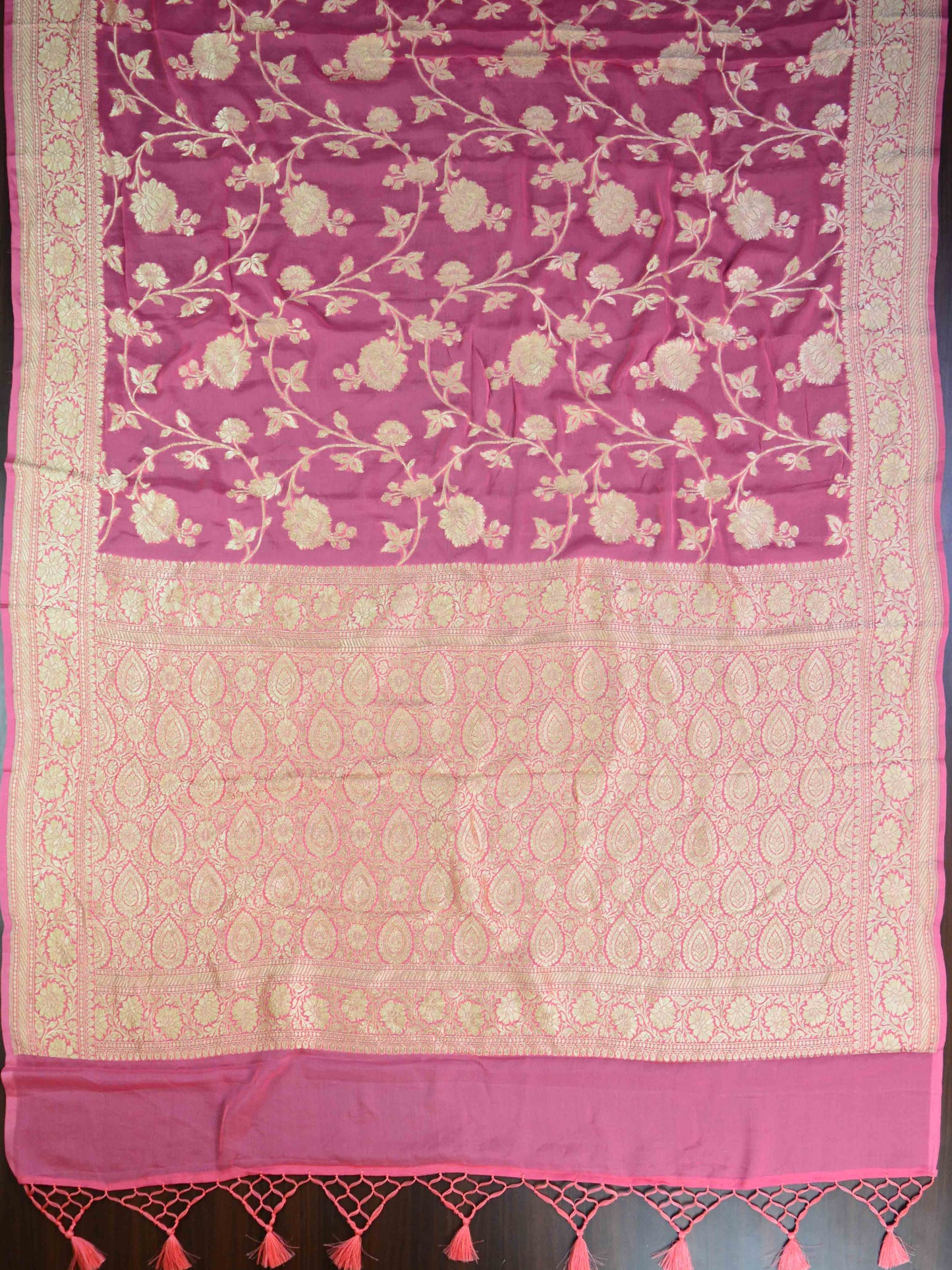 Pure Georgette Khaddi Banarasi Handloom Saree