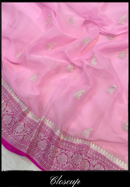 Chiffon Khaddi Banarasi Handloom Saree