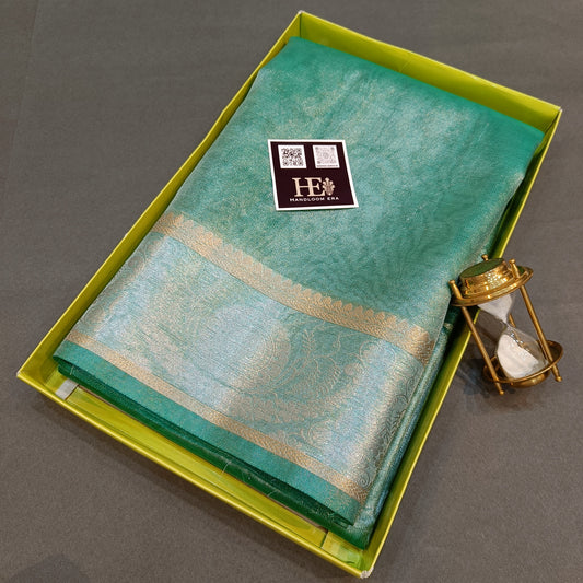 Tissue Banarasi Saree- Rama Green