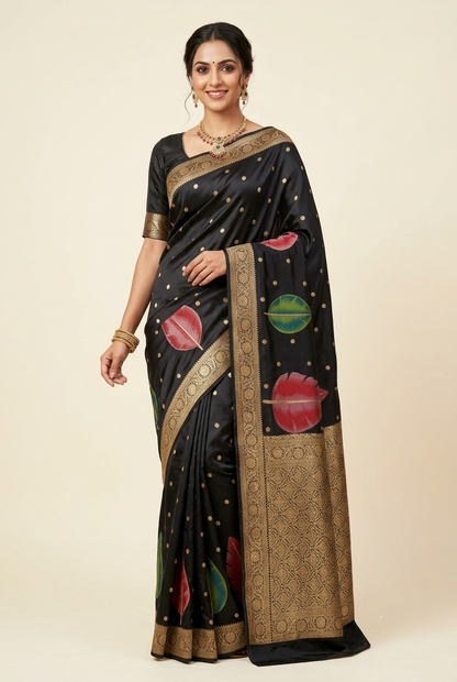 Black Fancy Banarasi Saree