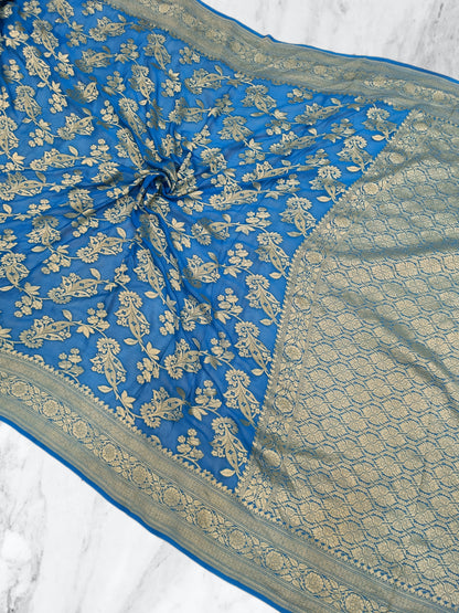 Georgette Khaddi Handloom Banarasi Saree