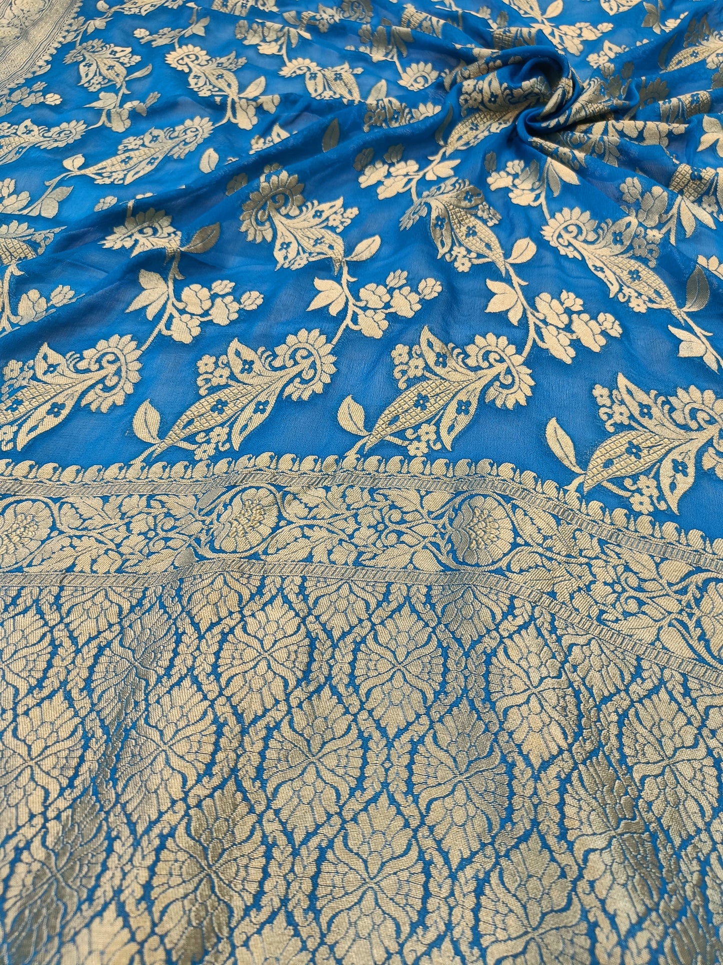 Georgette Khaddi Handloom Banarasi Saree