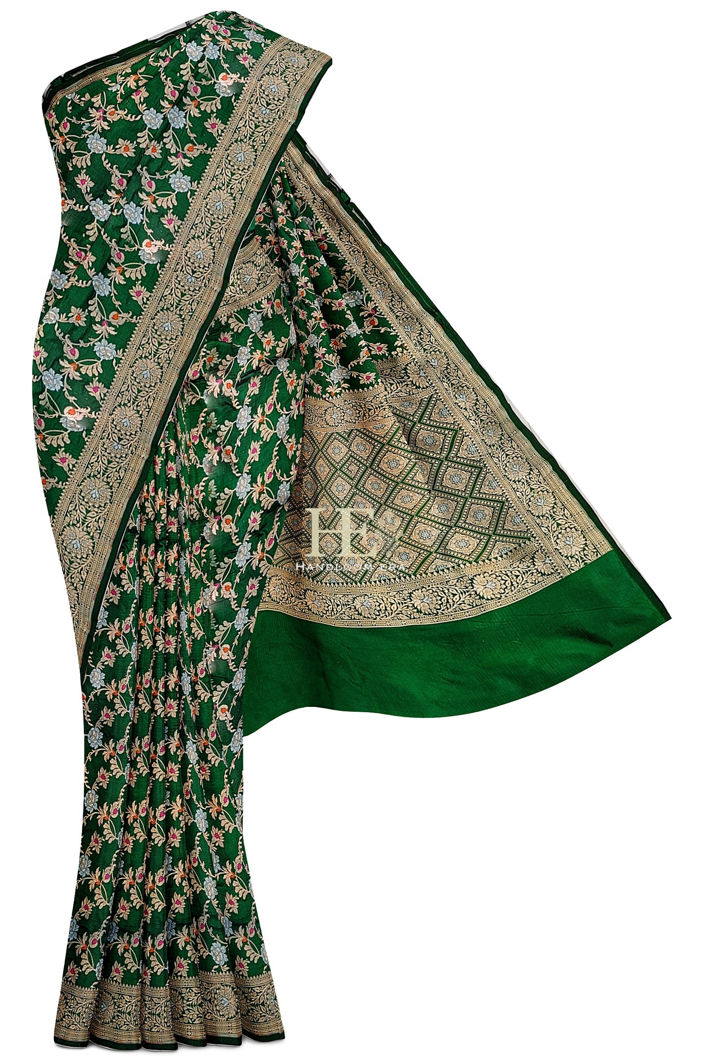 Katan Silk Handloom Meenakari Banarasi Saree