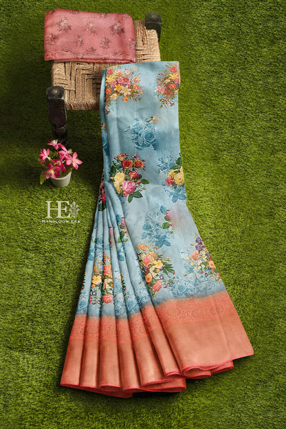 Banarasi Art Silk Digital Print Saree