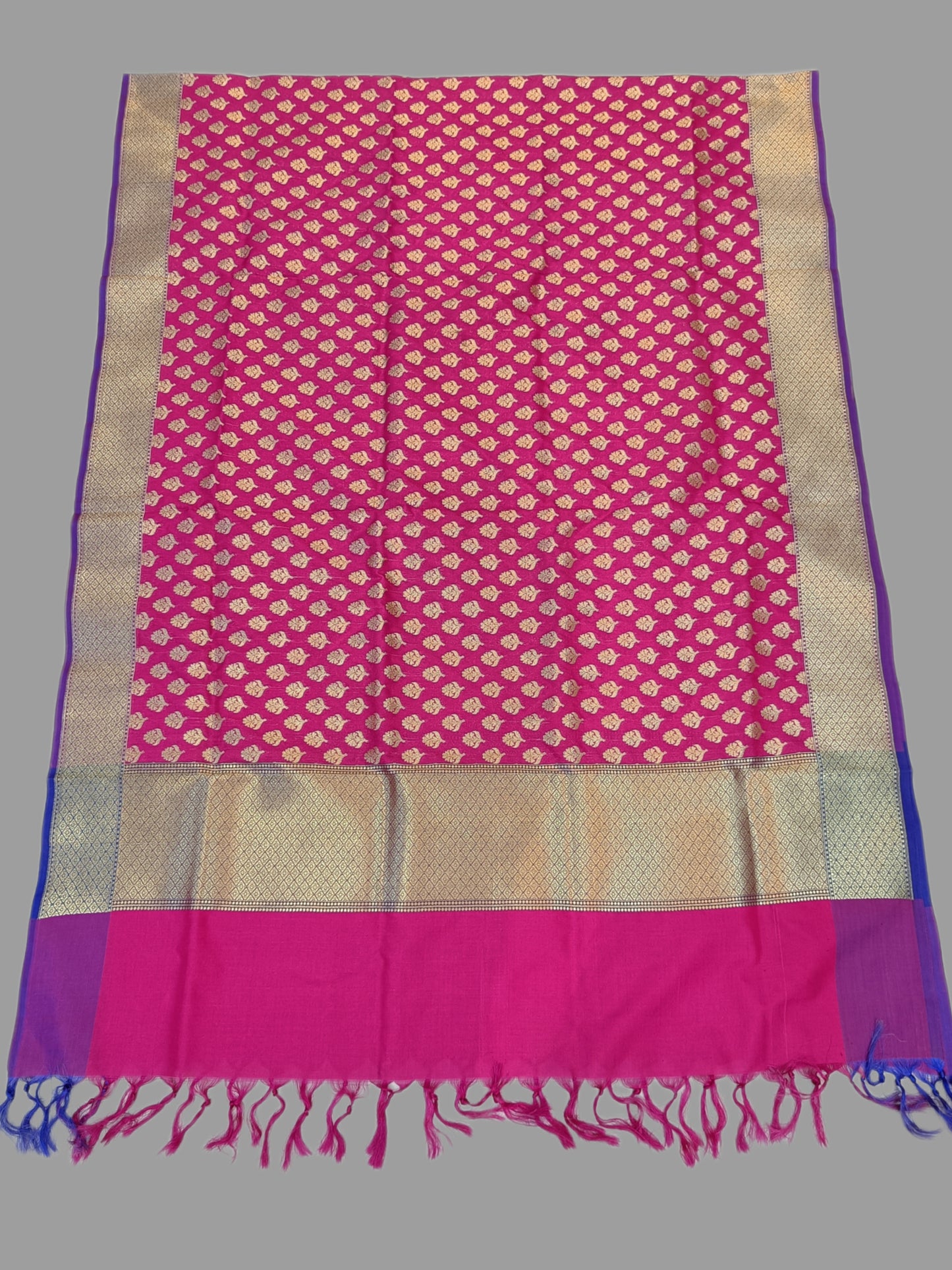 Pink Katan Silk Banarasi Dupatta