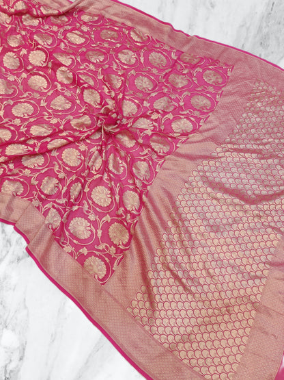 Khaddi Georgette Handloom Banarasi Saree