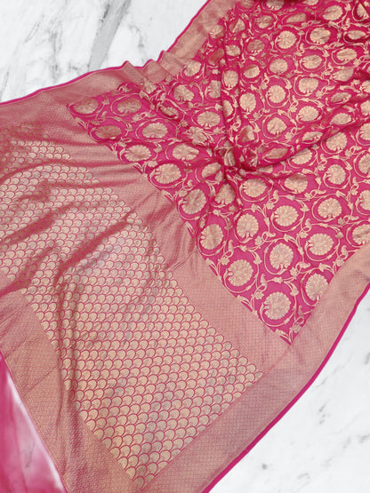 Khaddi Georgette Handloom Banarasi Saree