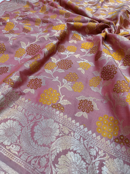 Tilfi Katan Silk Handloom Banarasi Saree