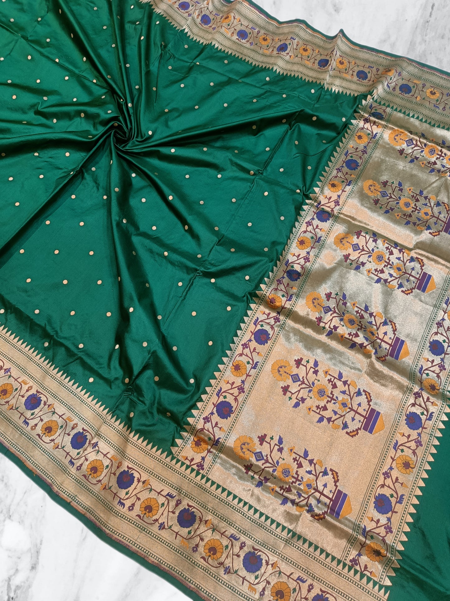 Paithani Katan Silk Handloom Banarasi Saree