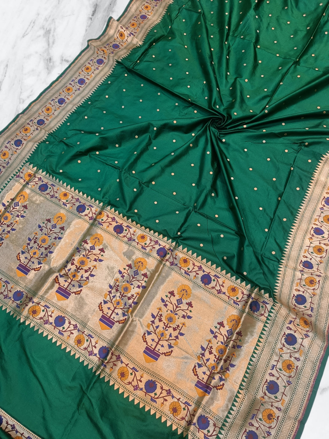 Paithani Katan Silk Handloom Banarasi Saree