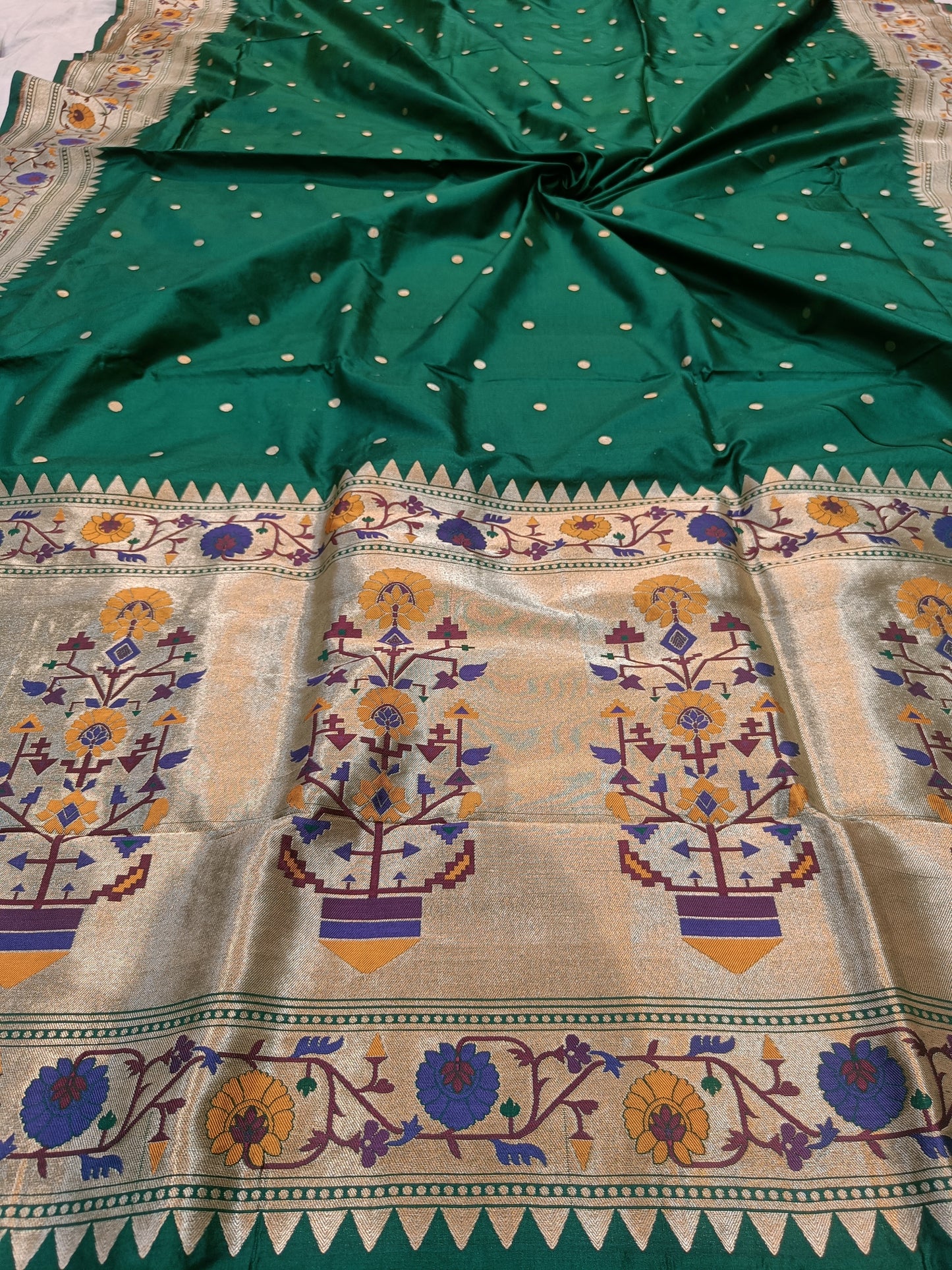 Paithani Katan Silk Handloom Banarasi Saree