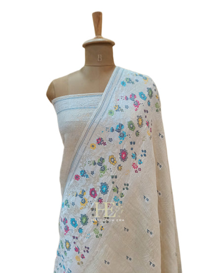 Tussar Georgette Handloom Banarasi Saree_Paithani Border