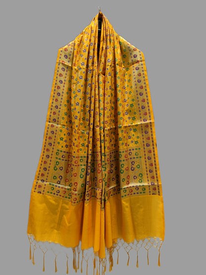 Gold Katan Silk Banarasi Dupatta