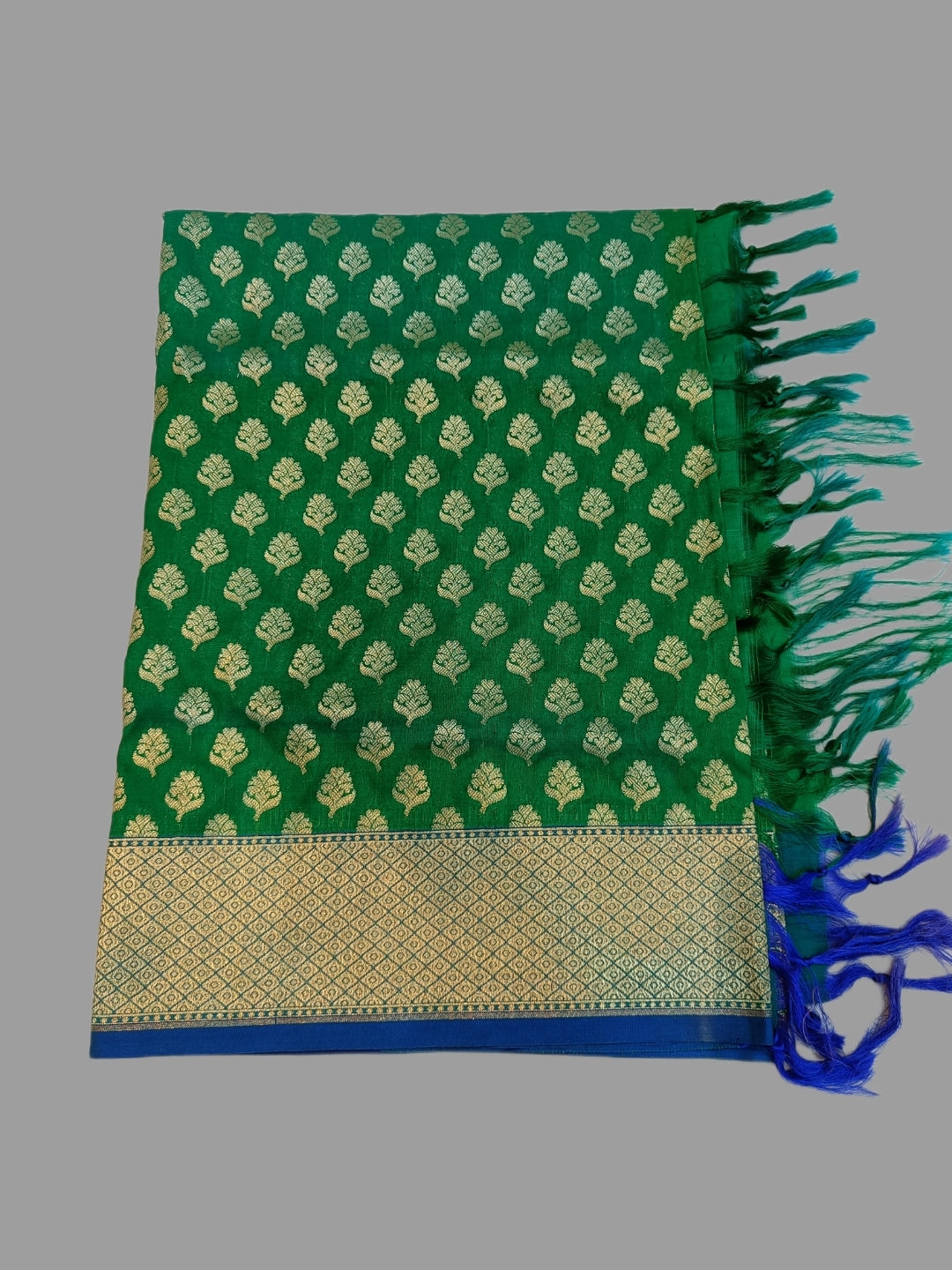 Green Katan Silk Banarasi Dupatta