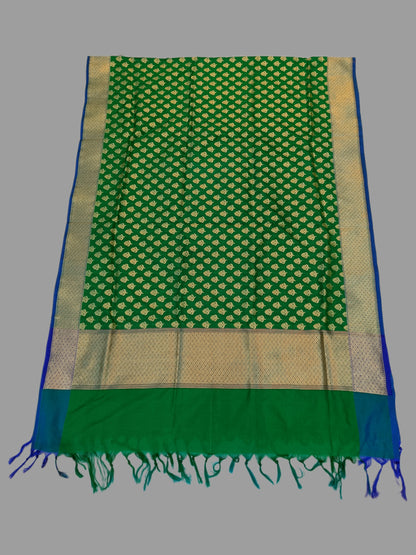 Green Katan Silk Banarasi Dupatta