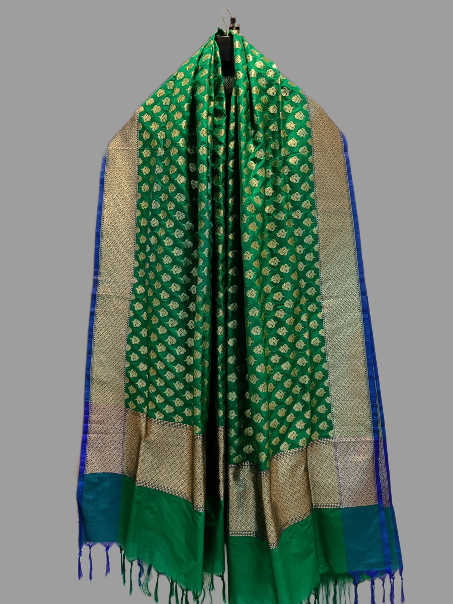 Green Katan Silk Banarasi Dupatta