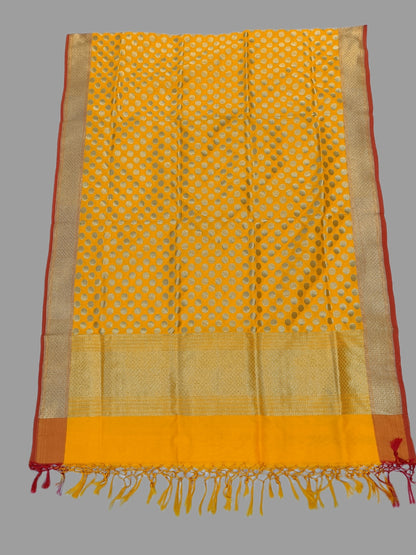 Gold Katan Silk Banarasi Dupatta